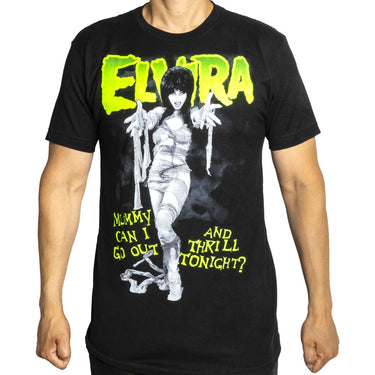 Elvira Mummy Thrill Tonight Mens T-Shirt - Kreepsville